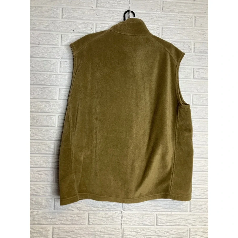 Columbia Fleece Vest Mens XL Olive Green Excellent Full Zip Steens Mountain‎